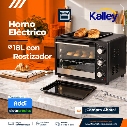 Horno Tostador Kalley 18 Litros 1200W