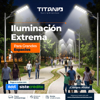 Lampara Solar de 800 W de potencia - Sensor de oscuridad
