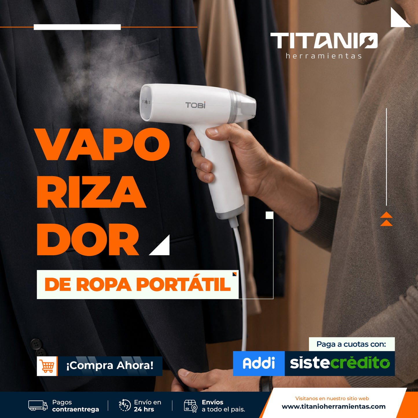 Plancha Vaporizadora Portátil Plegable