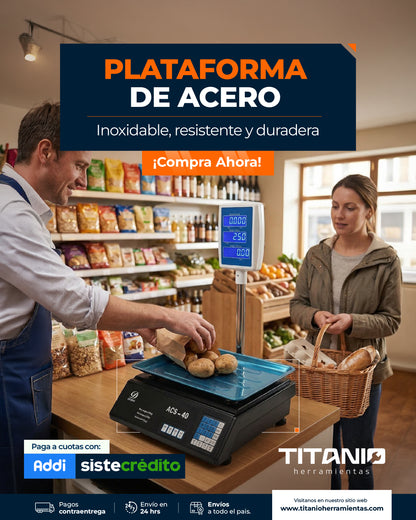 Balanza Digital 40 KG Con Pantalla Doble