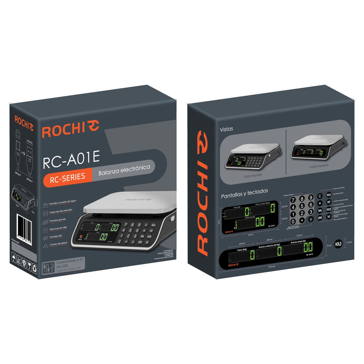 Báscula Comercial ROCHI A01E de Alta Precisión 30kg