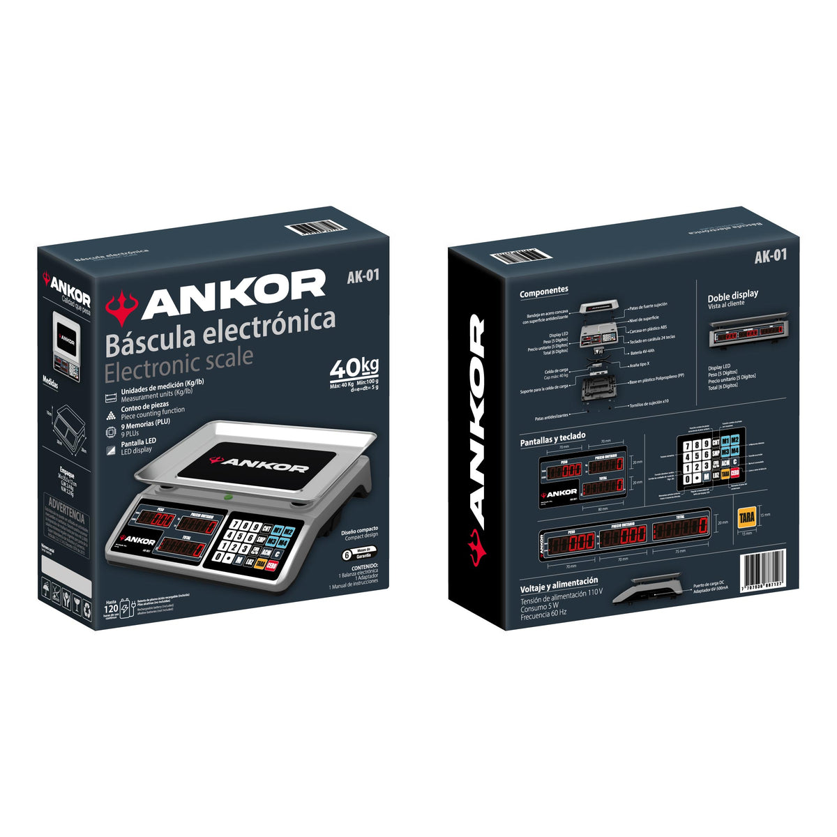 Balanza Digital Liquidadora ANKOR 40 Kg