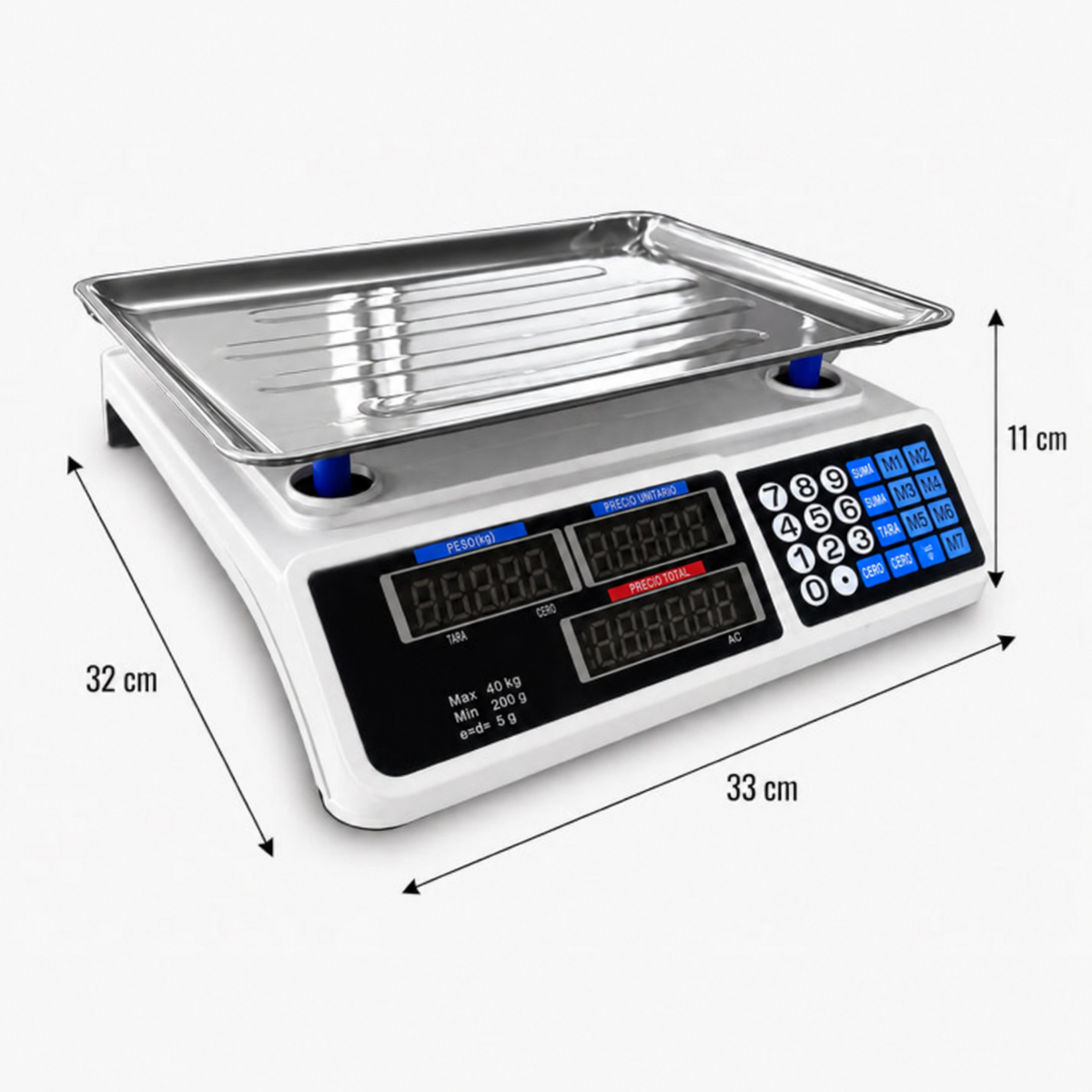 Balanza Liquidadora Electrónica 40kg Digital Gramo En Gramo