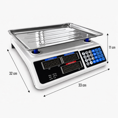 Balanza Liquidadora Electrónica 40kg Digital Gramo En Gramo