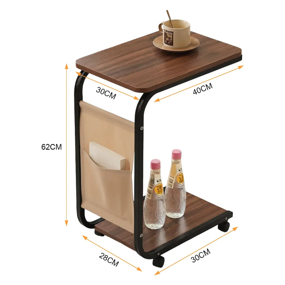 Mesa Lateral Multifuncional Con Ruedas