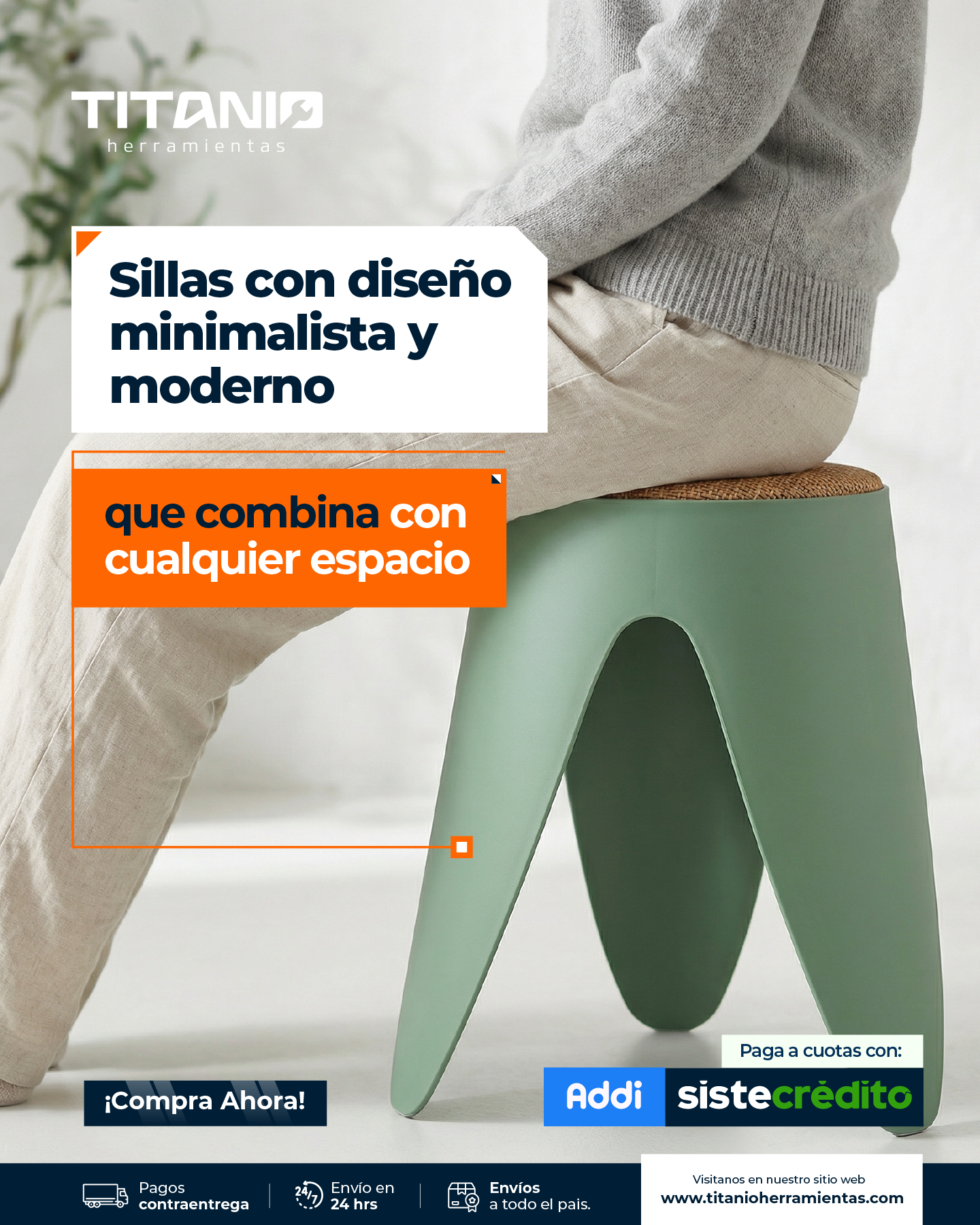 Sillas minimalista diseño moderno plastico PP