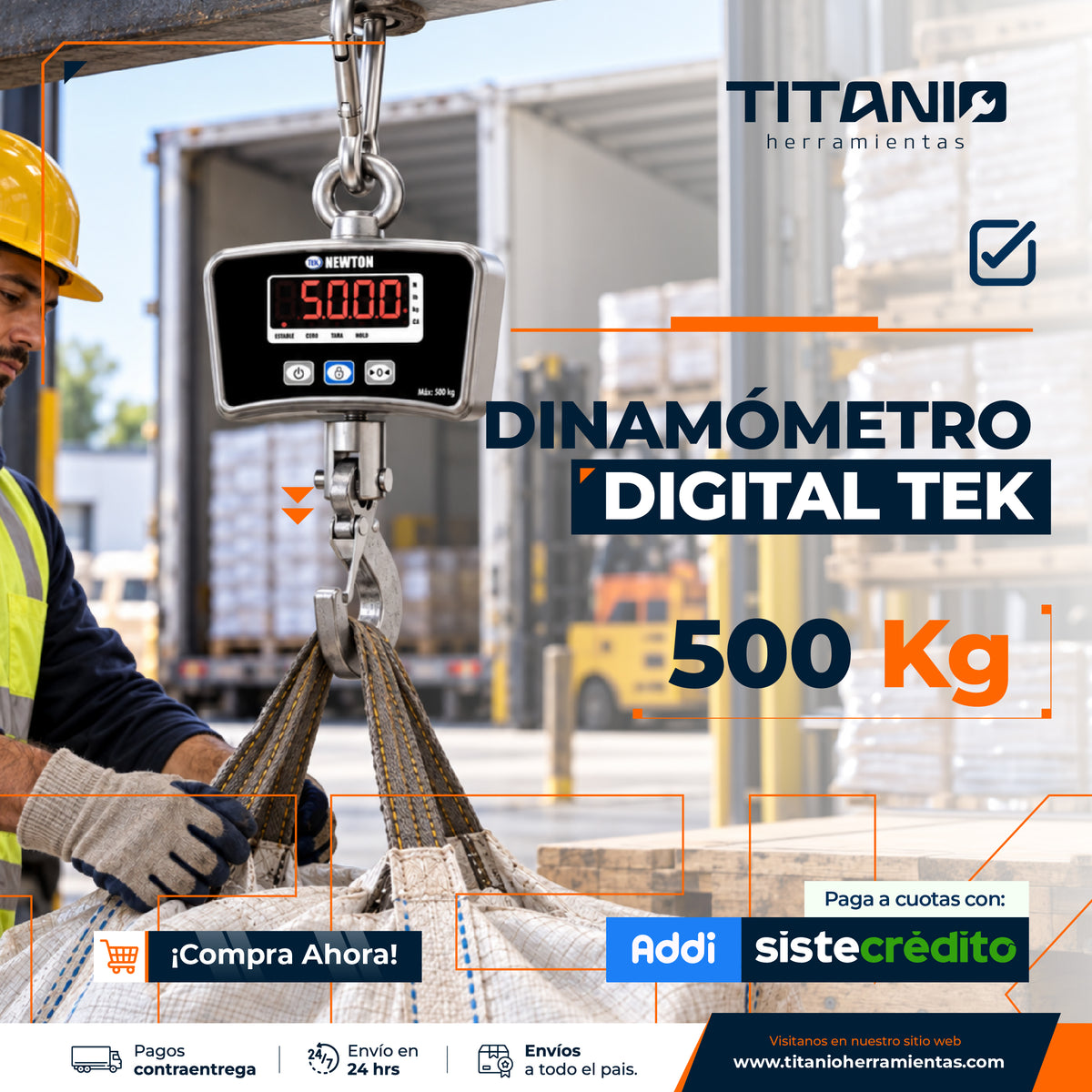 Báscula Digital Colgante TEK 500 Kg