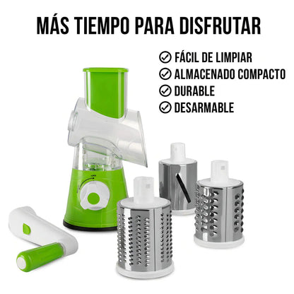 Rallador Rotativo de Tambor para Quesos, Verduras y Más